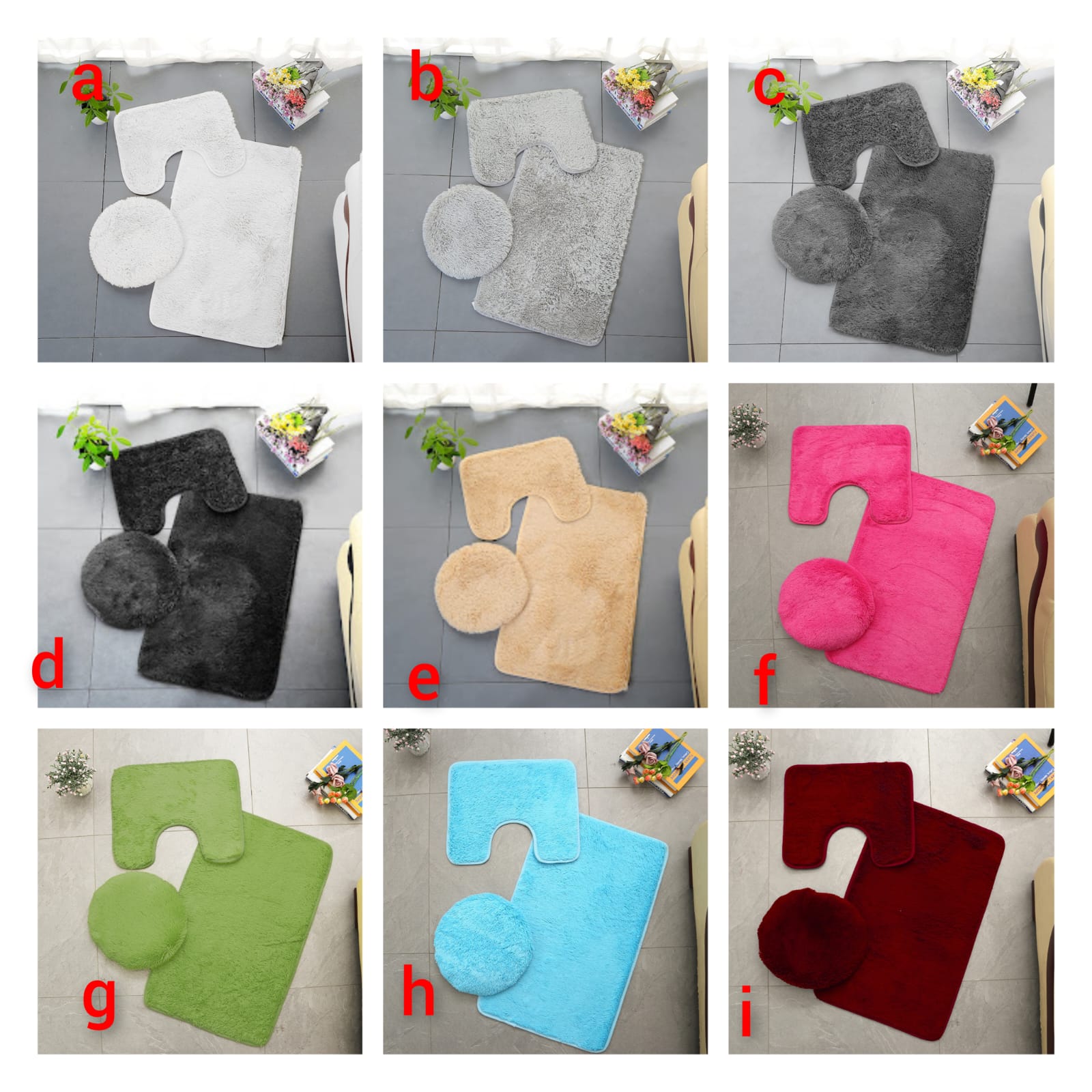3 in 1 Bathroom/toilet mats
