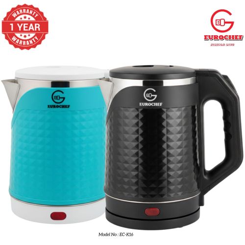 Eurochef EC- K16 2.0L Stainless Steel Cordless Electric Kettle, 2L Kettle, 1500W Kettle