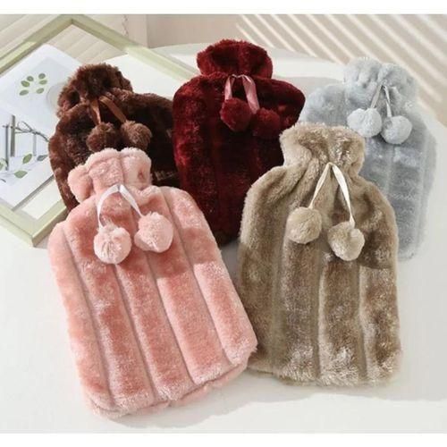 2L Soft Faux Fur Hot Water Bottle with Bag