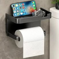 Tissue holder with phone holder