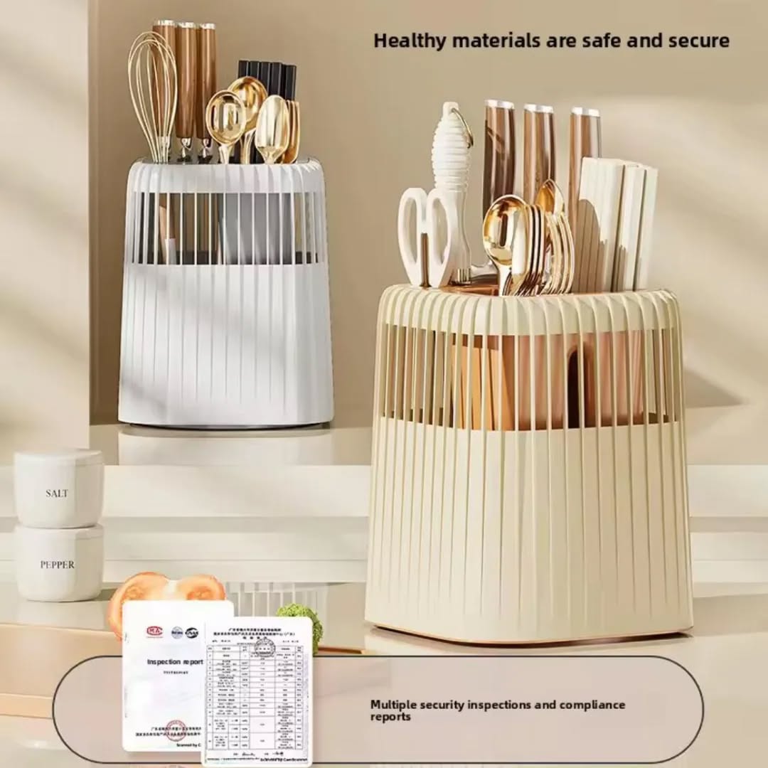Multi-Functional Rotating cutlery & Utensil Rack