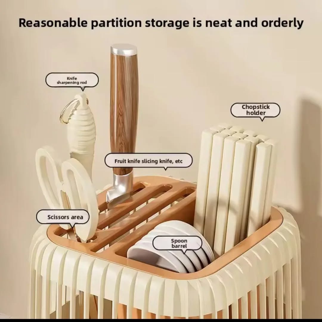 Multi-Functional Rotating cutlery & Utensil Rack