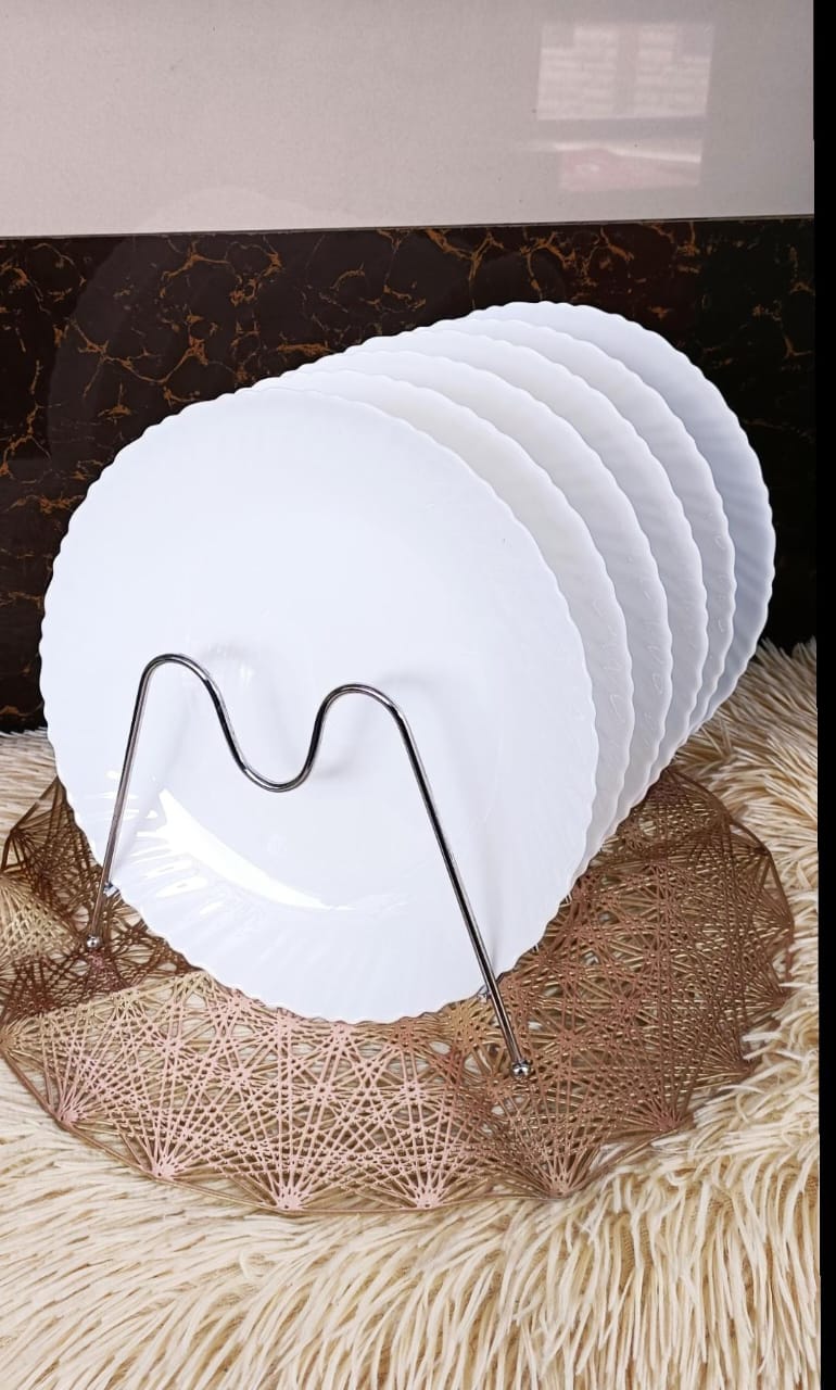 Round white plate- 6pcs set
