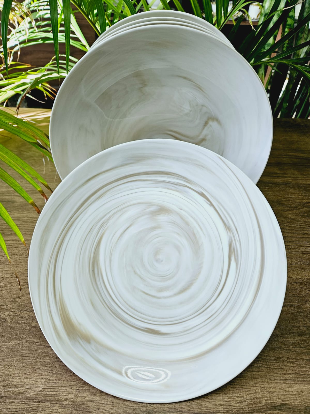 Round marble plate #002