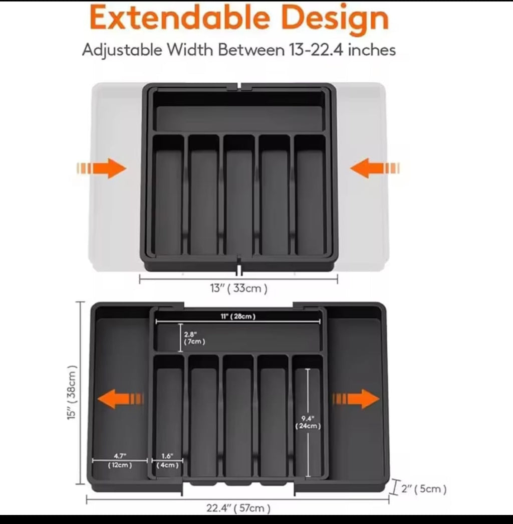 Expandable cutlery organizer