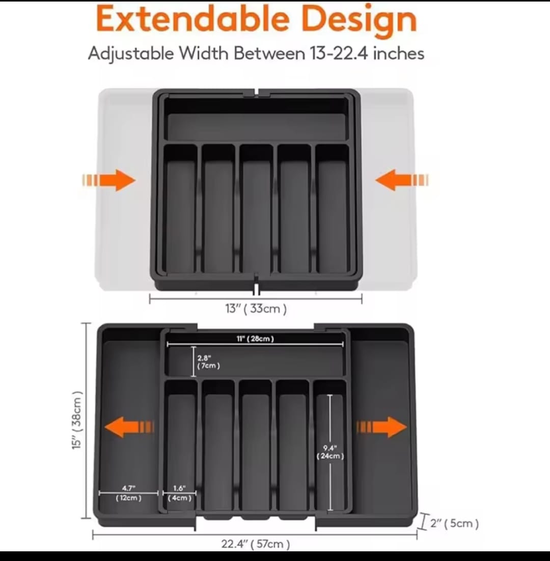 Expandable cutlery organizer