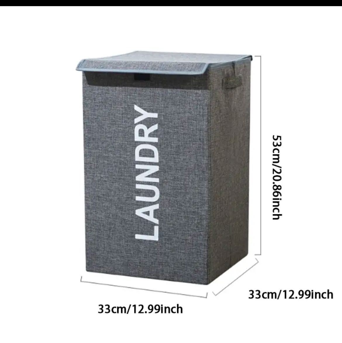 Canvas laundry basket