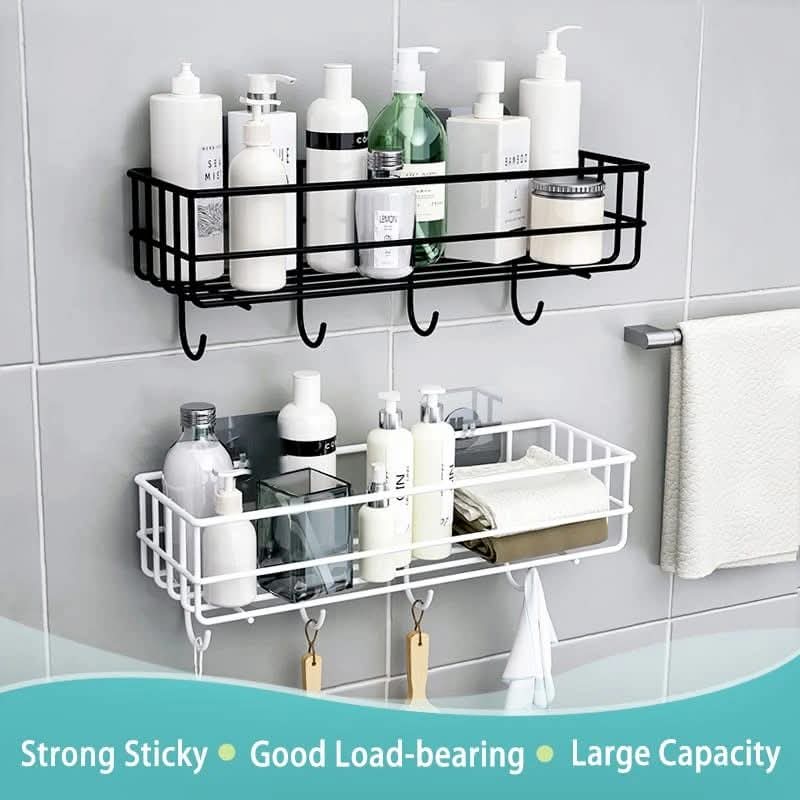 Metallic bathroom organizer