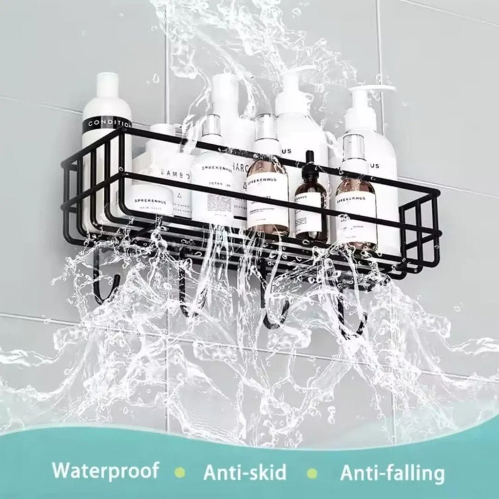 Metallic bathroom organizer