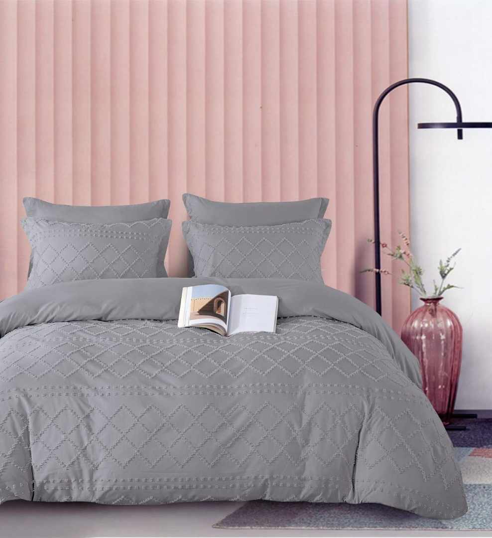 Luxury Tufted Wave Design Duvet cover set