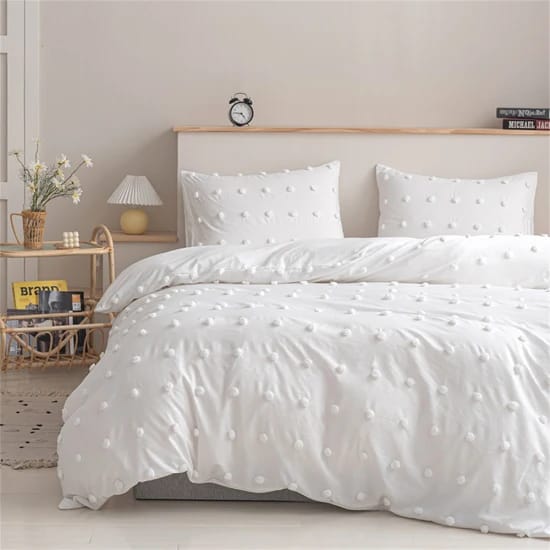 Luxury Tufted Wave Design Duvet cover set