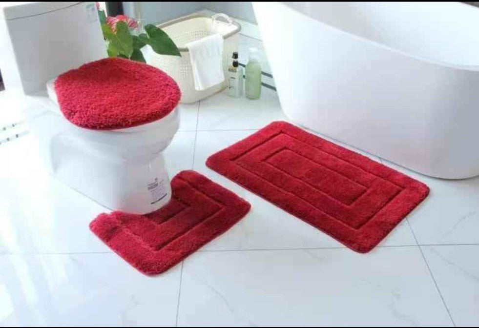 3pc Toilet mat set
