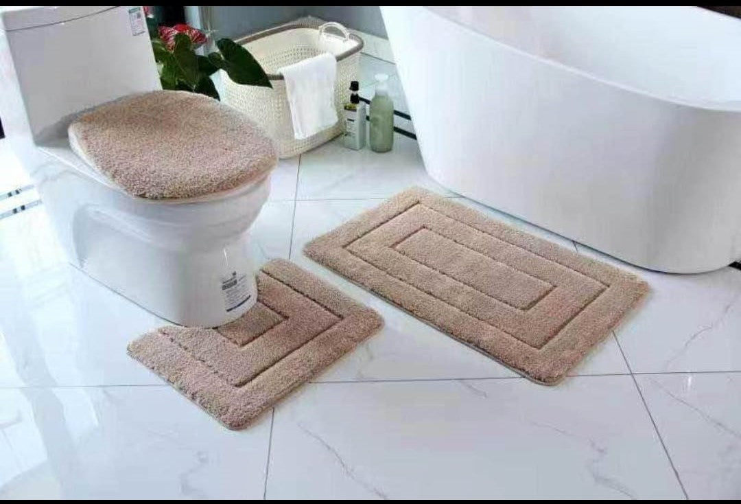 3pc Toilet mat set