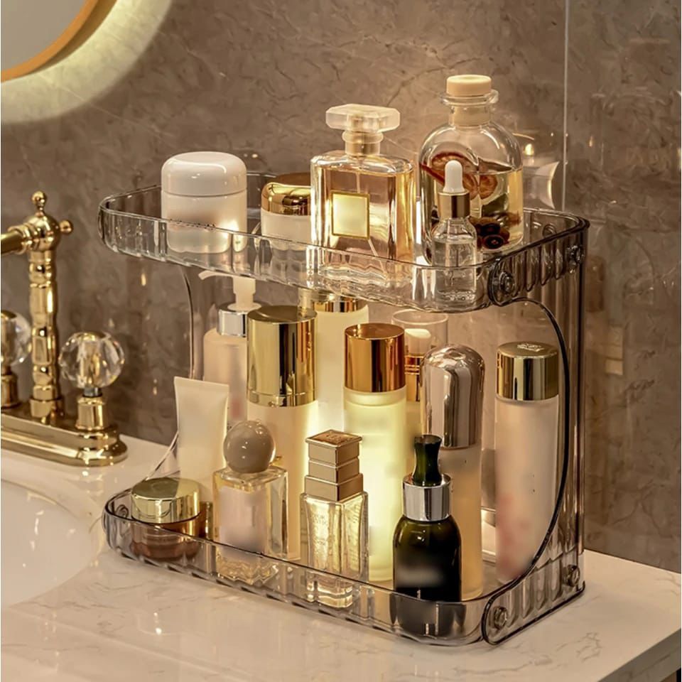 Double layer vanity stand/organizer