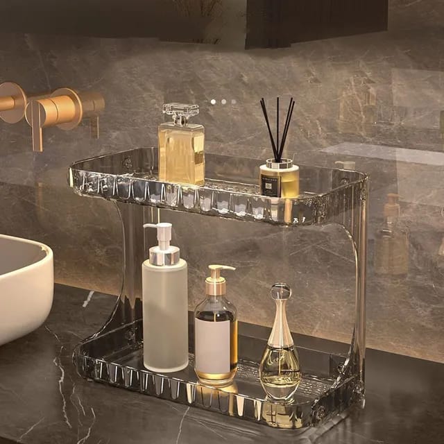 Double layer vanity stand/organizer