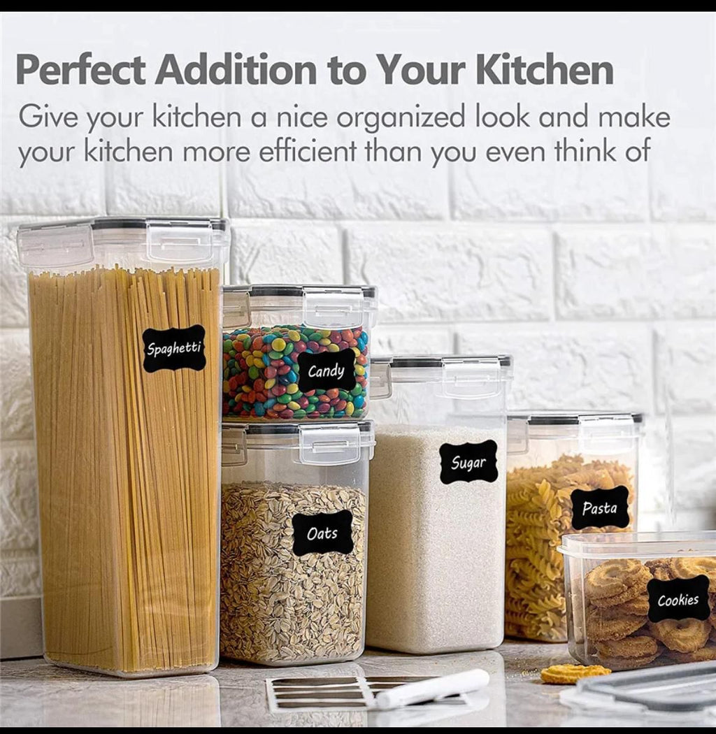 8pc food/cereal pantry storage containers