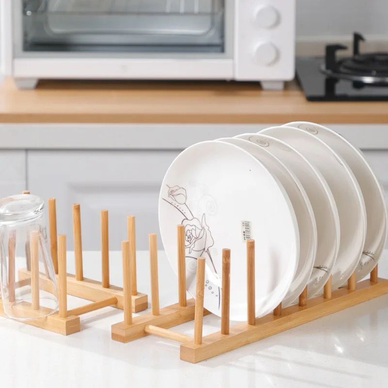 Bamboo plate /pot lids holder