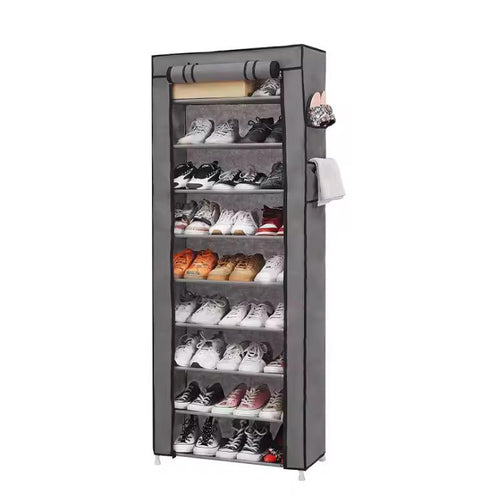 10 Tier Non-Woven Fabric Shoe Rack Organizer