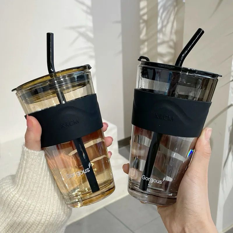 450ml Glass Coffee Cup Water Bottle