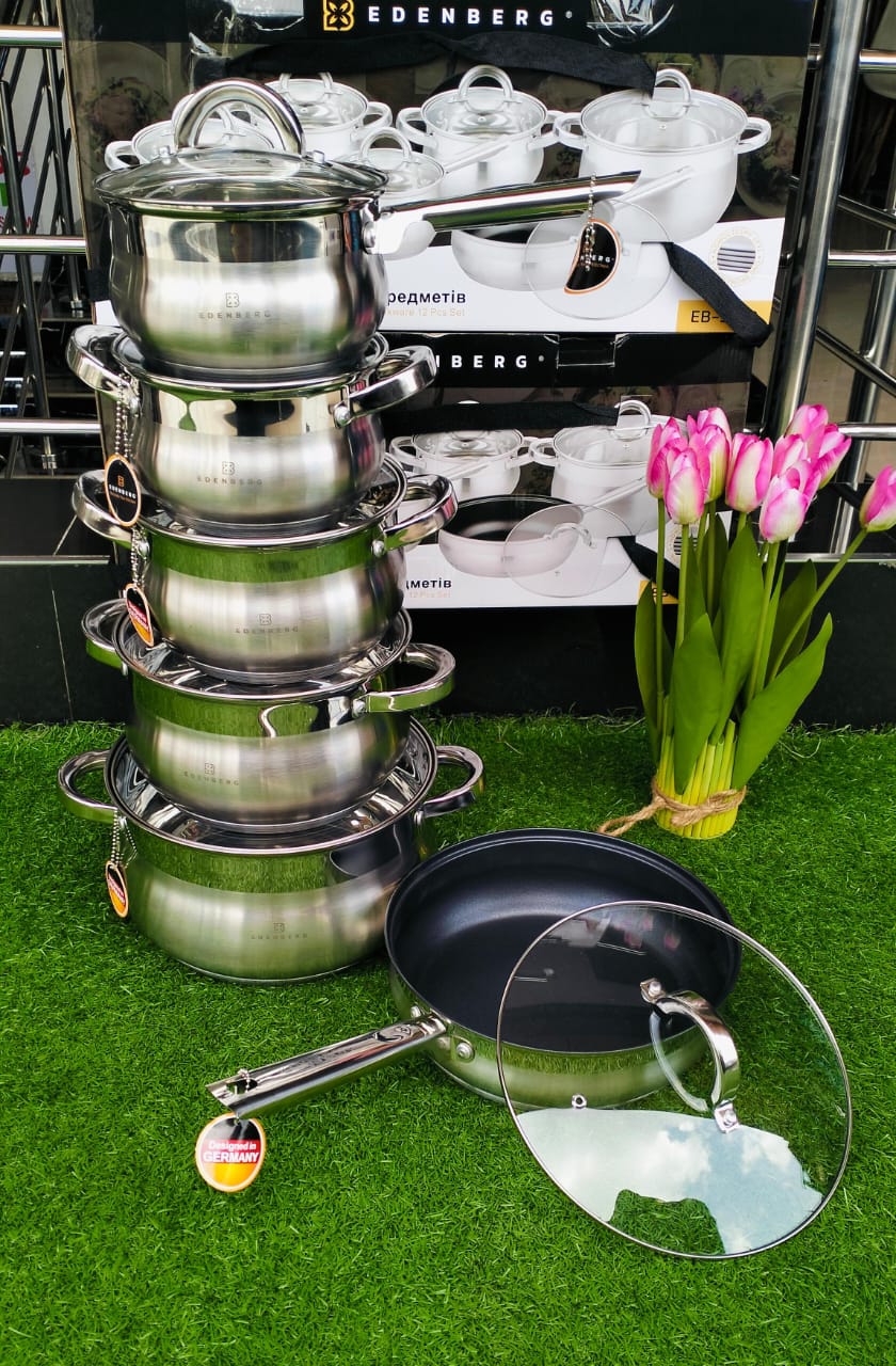 Edenberg stainless cookware with nonstick pan