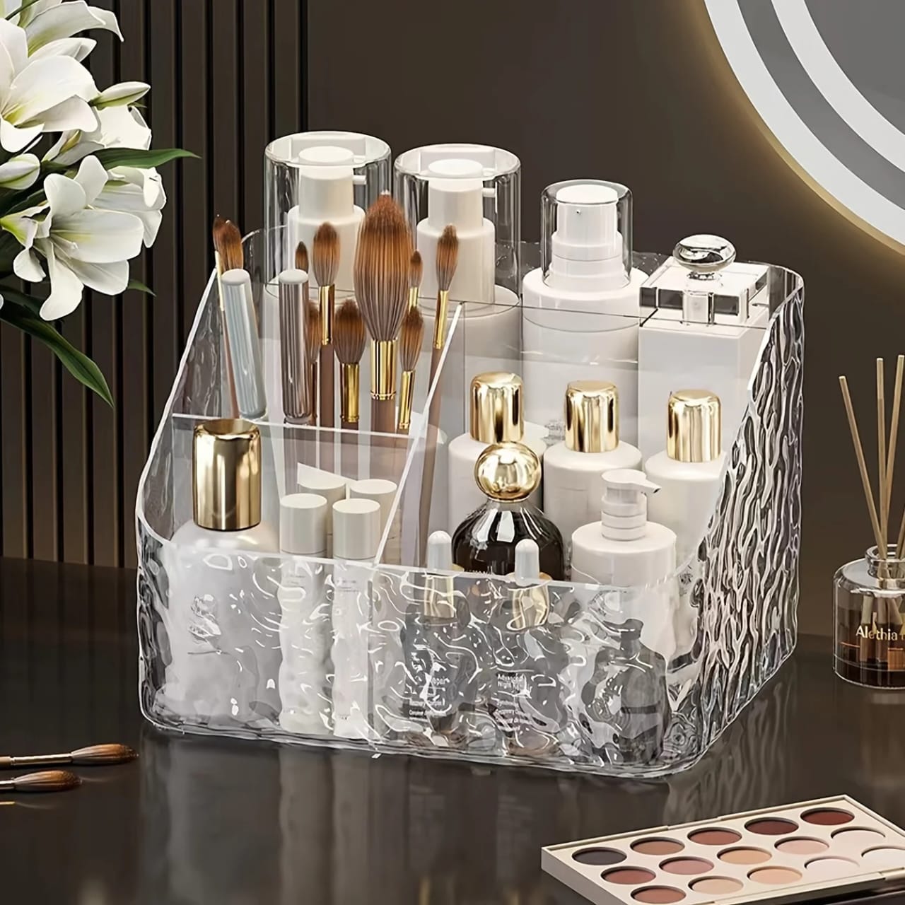5 grid remote/cosmetic organizer