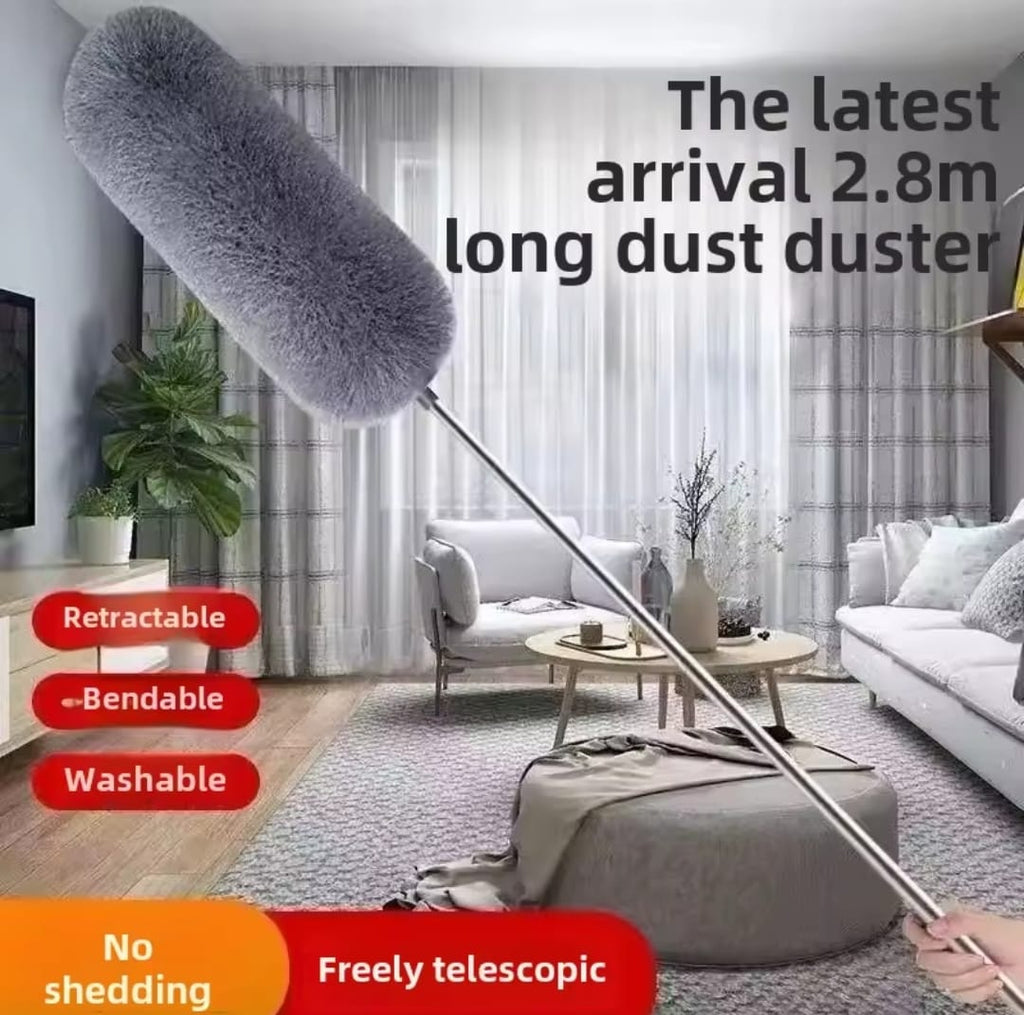Microfiber Duster Extra Long Telescopic Pole Scratch-Resistant