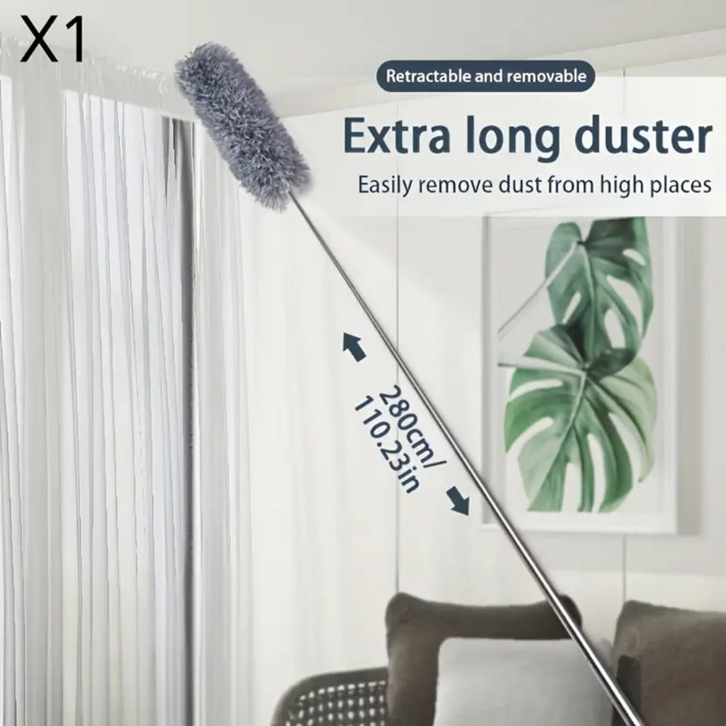 Microfiber Duster Extra Long Telescopic Pole Scratch-Resistant