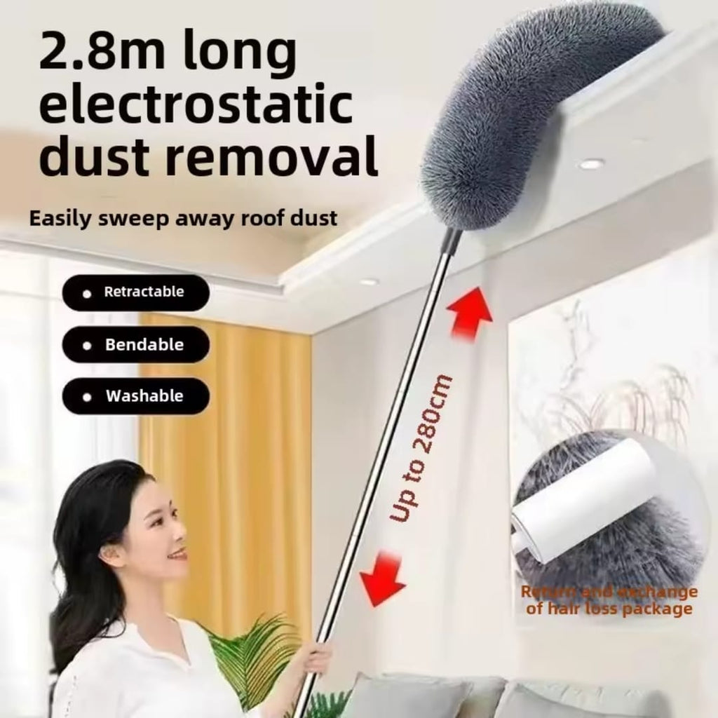 Microfiber Duster Extra Long Telescopic Pole Scratch-Resistant