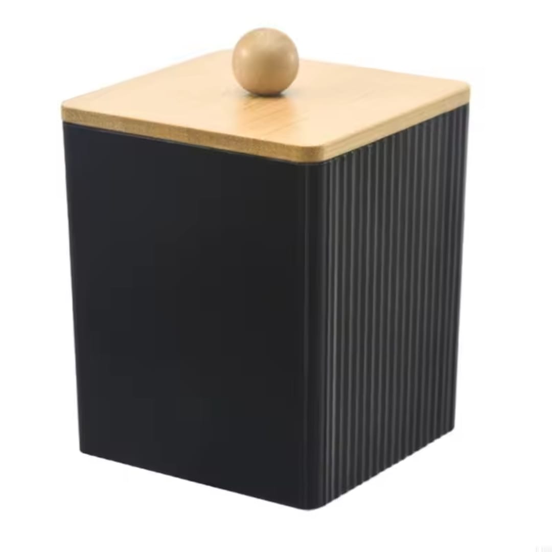 Black Multifunction Makeup Cotton Pad Storage Box
