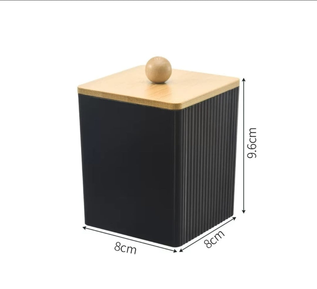 Black Multifunction Makeup Cotton Pad Storage Box