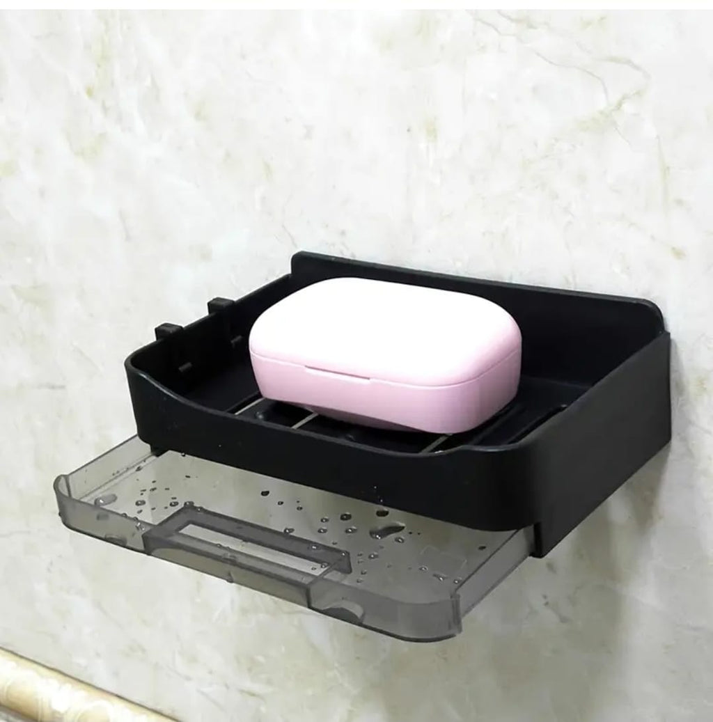Soap dish with drain tray +2 hooks&nbsp;