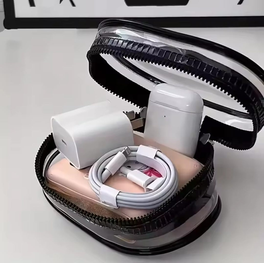 Portable Mini Clear Zipper Storage Bag