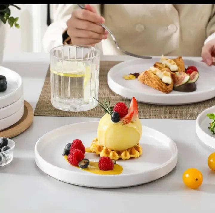White ceramic plate