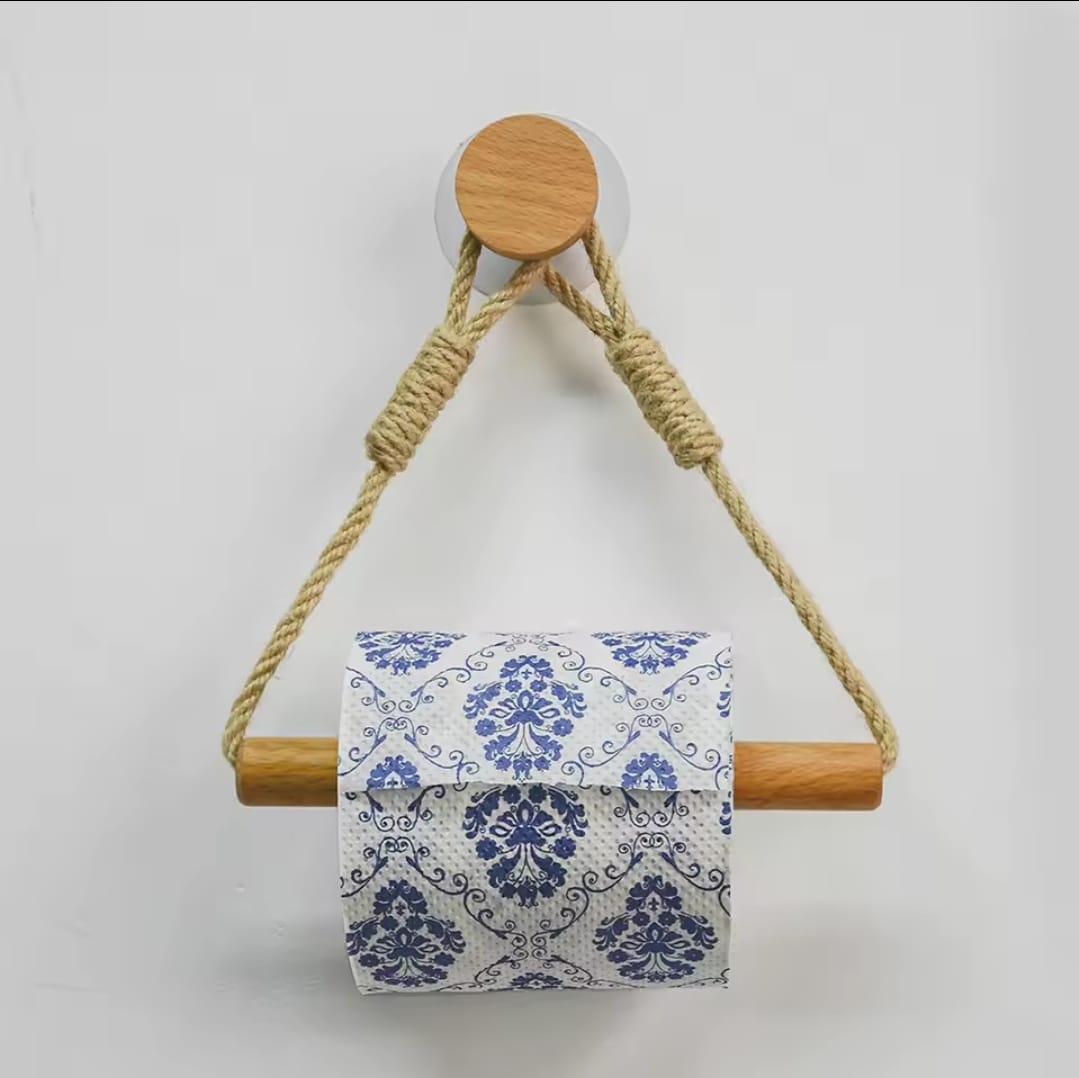 Hemp Rope with bamboo tissue Holder