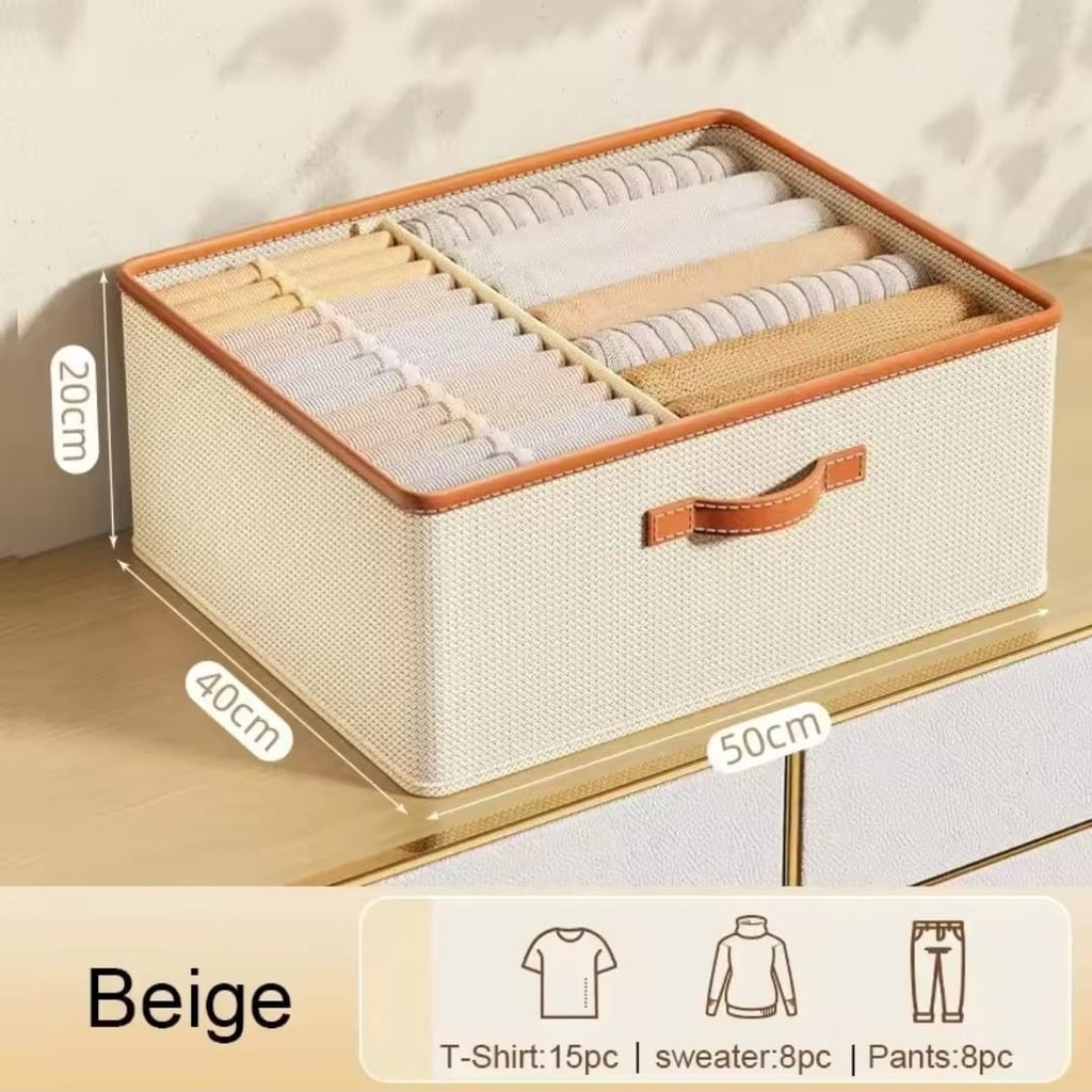 Versatile Foldable double compartment closet organizer