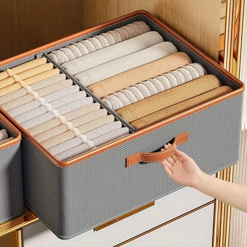 Versatile Foldable double compartment closet organizer
