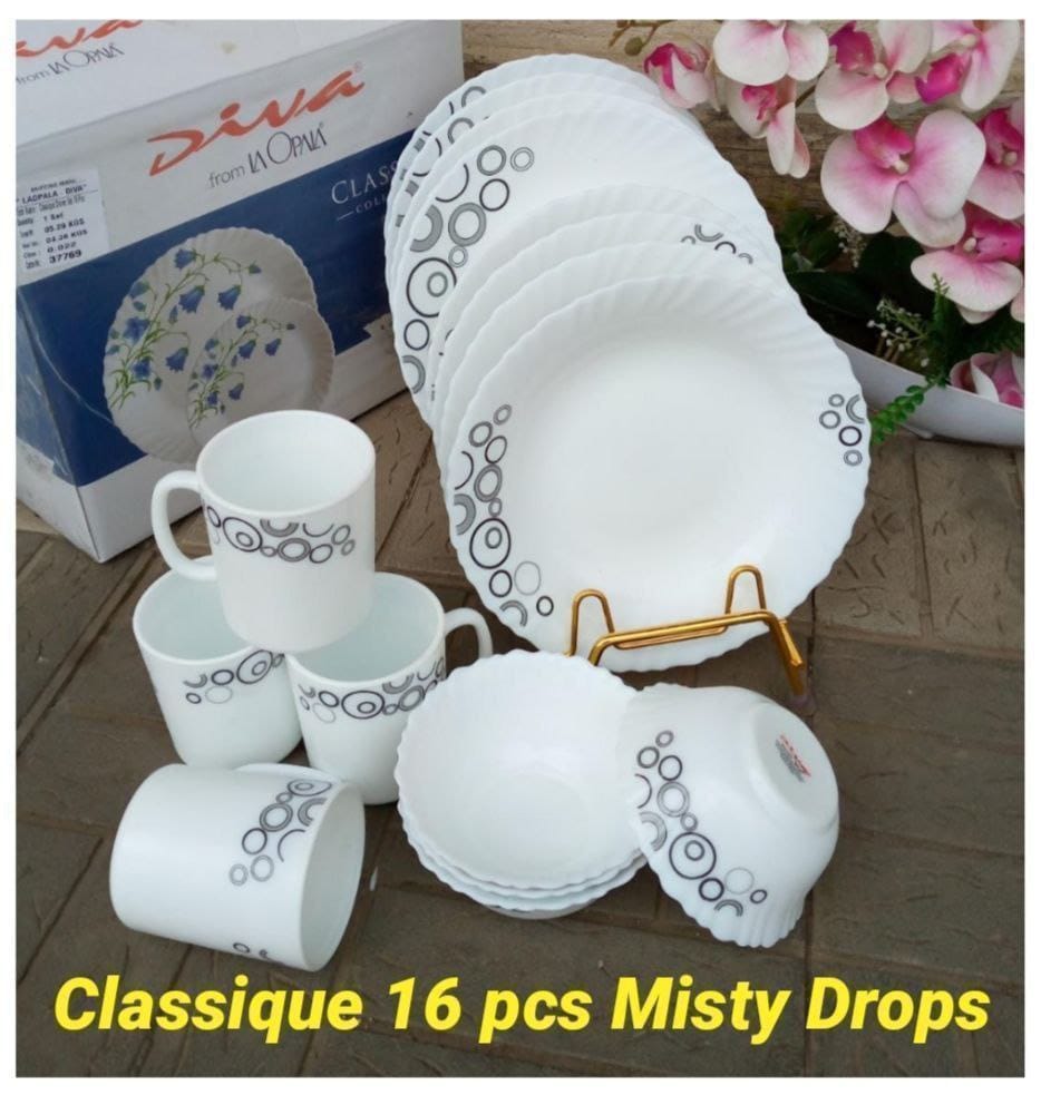 16 pcs Classique Glass Dinner Sets