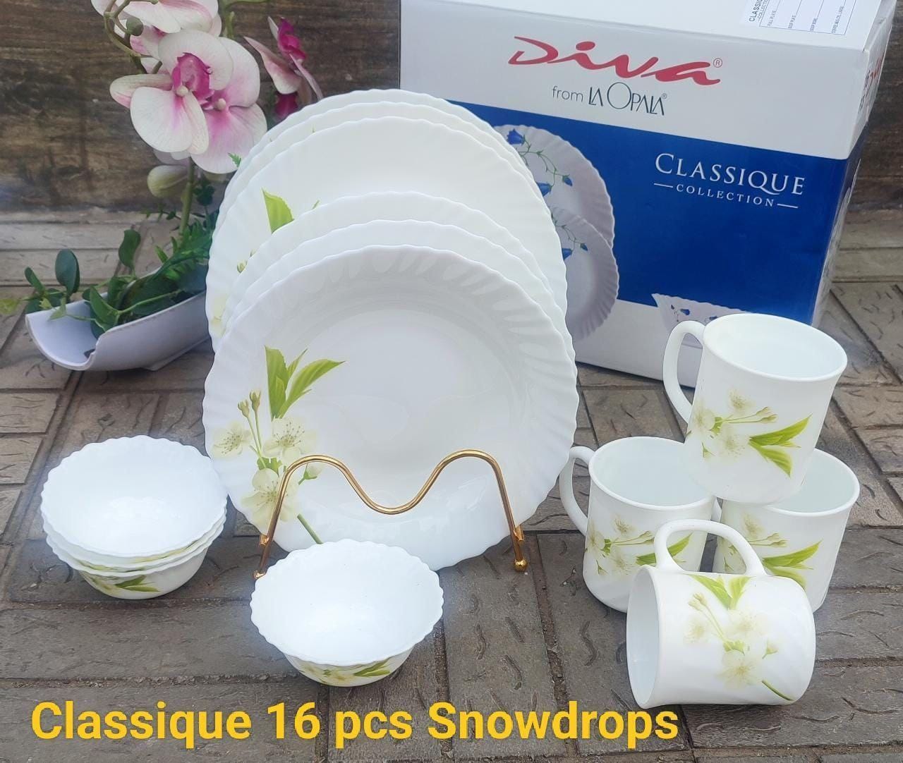 16 pcs Classique Glass Dinner Sets