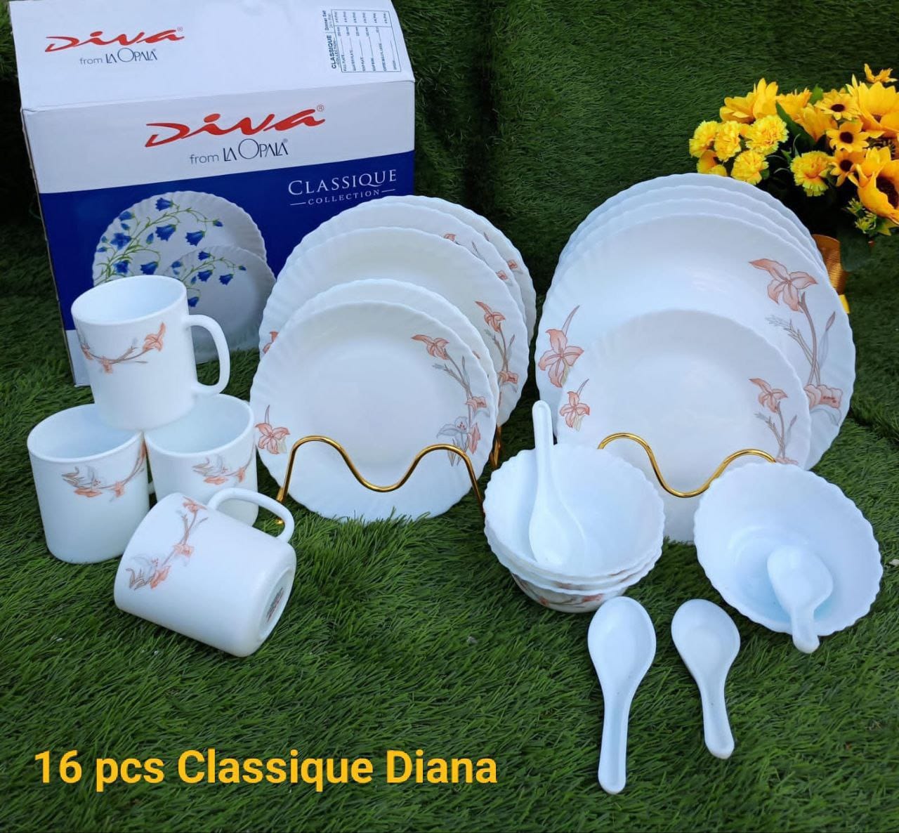 16 pcs Classique Glass Dinner Sets