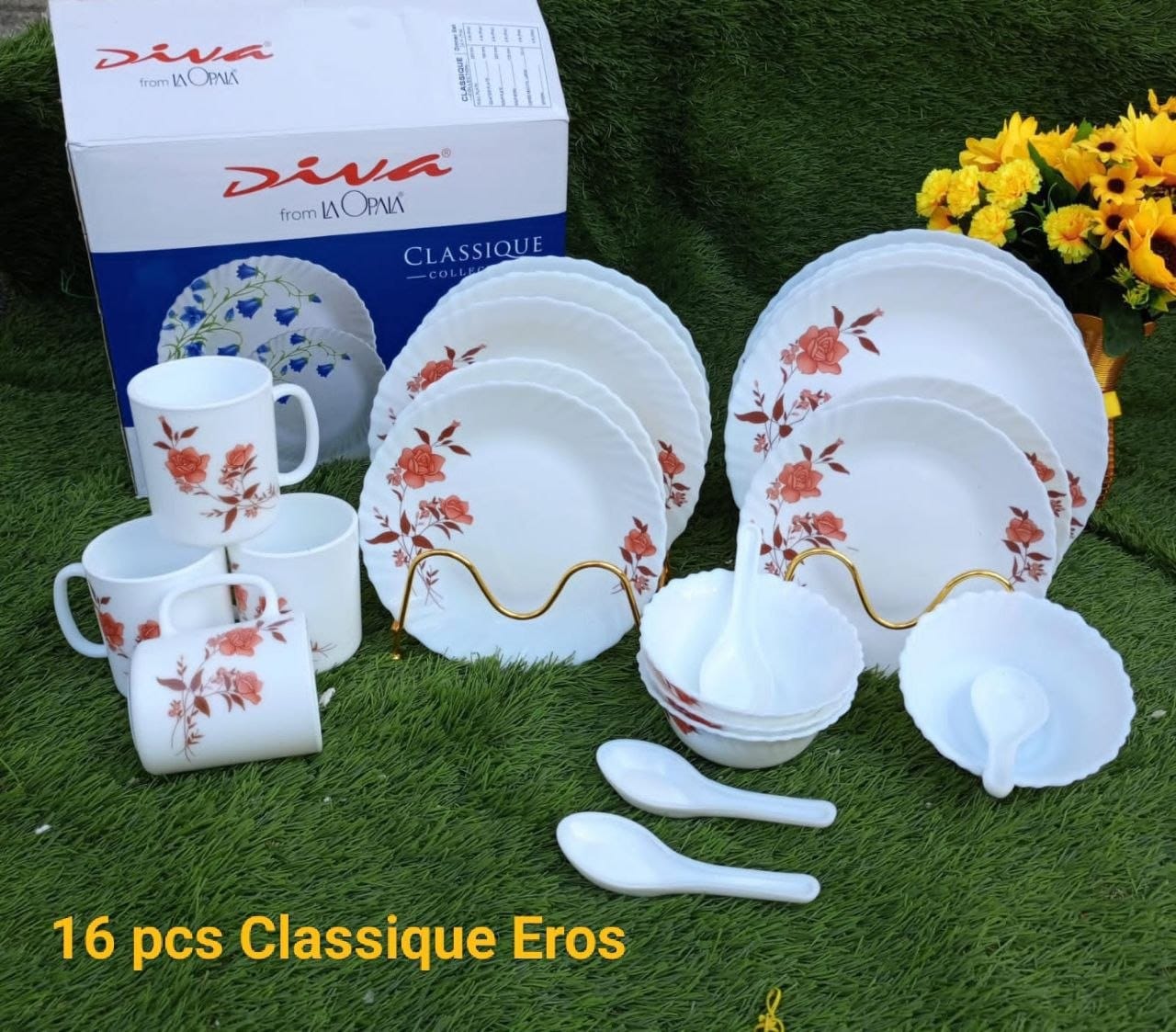 16 pcs Classique Glass Dinner Sets
