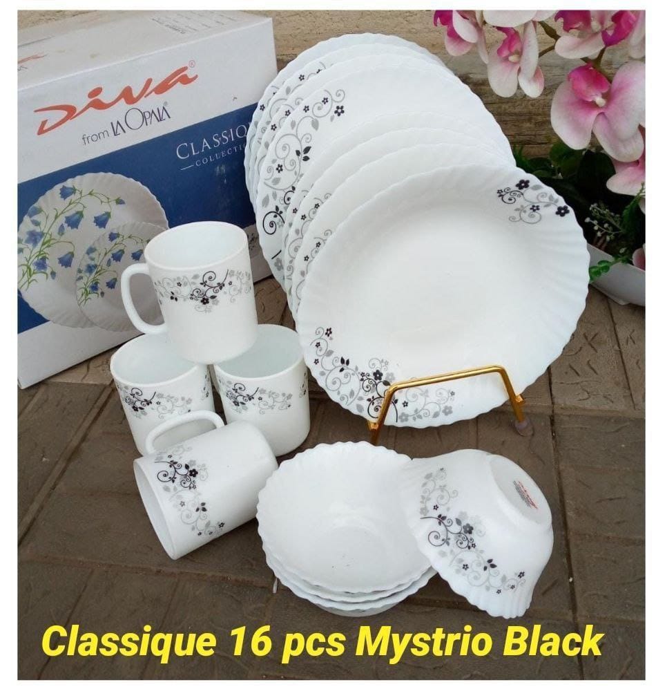 16 pcs Classique Glass Dinner Sets