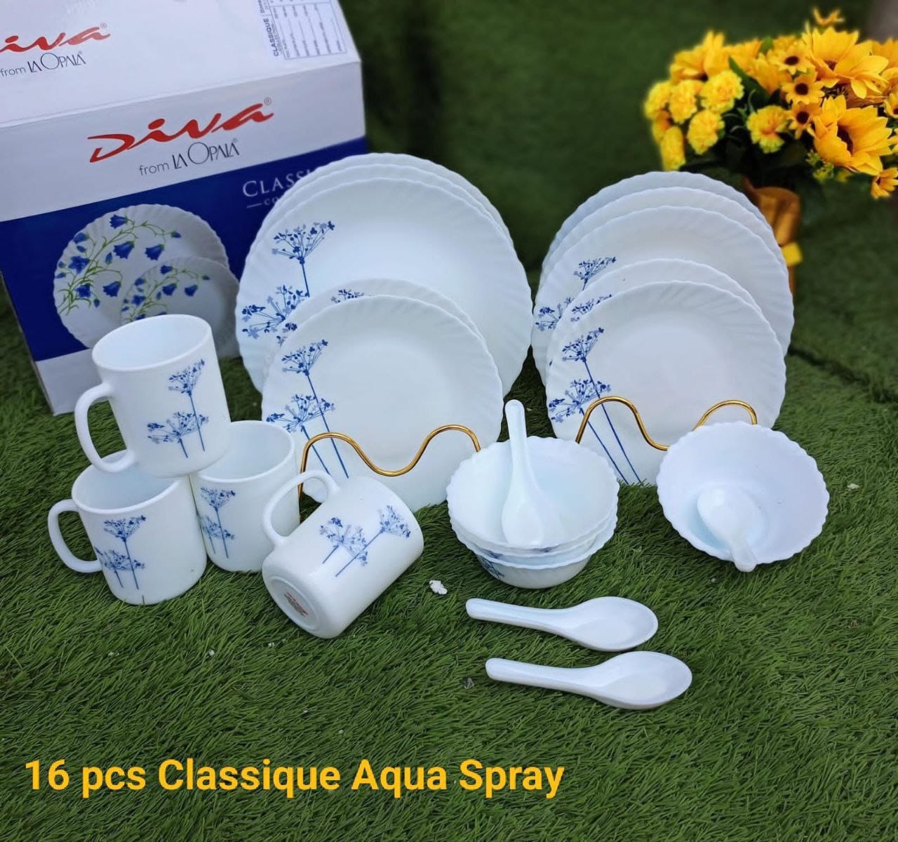 16 pcs Classique Glass Dinner Sets