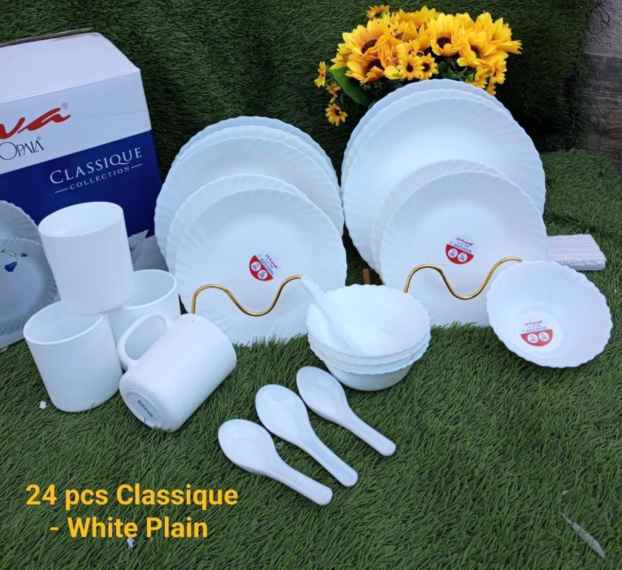 24 pcs Classique Glass Dinner Sets