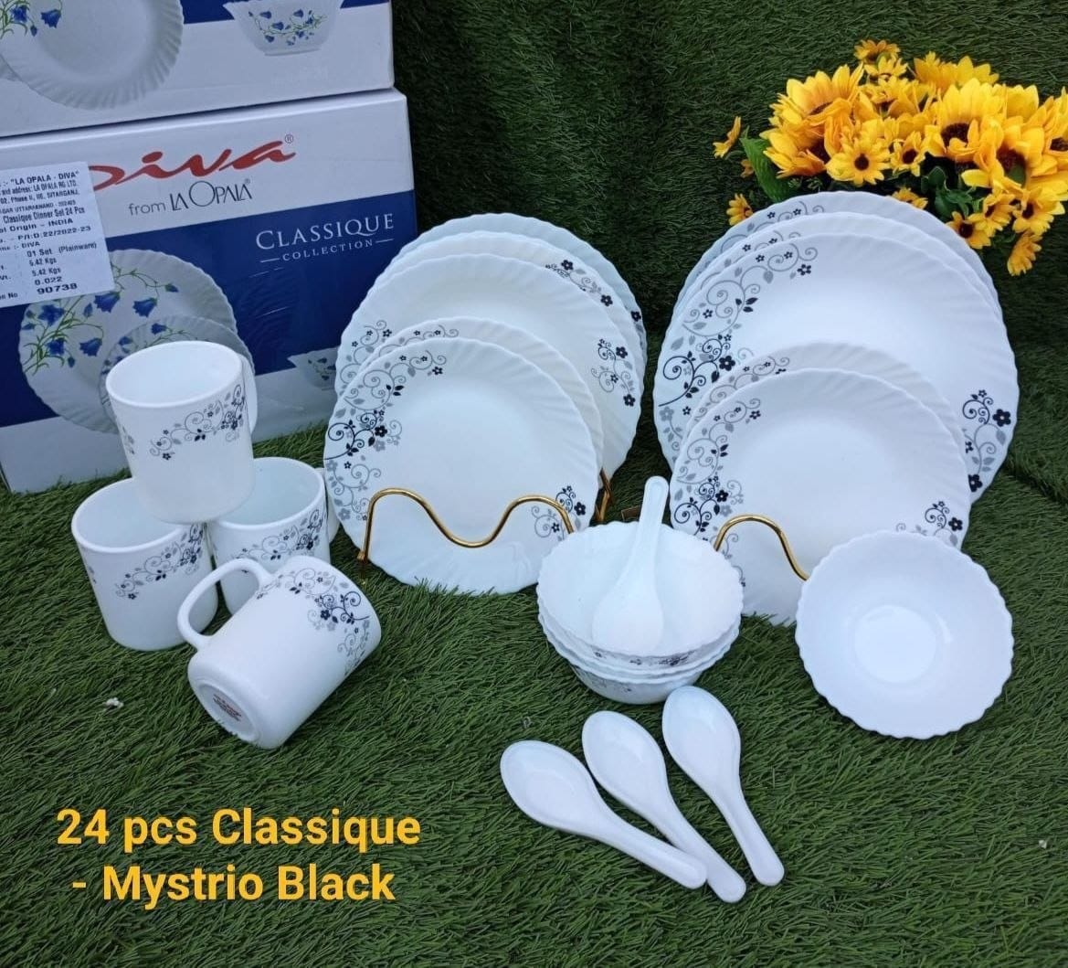 24 pcs Classique Glass Dinner Sets