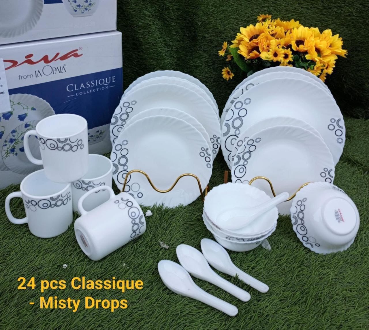24 pcs Classique Glass Dinner Sets
