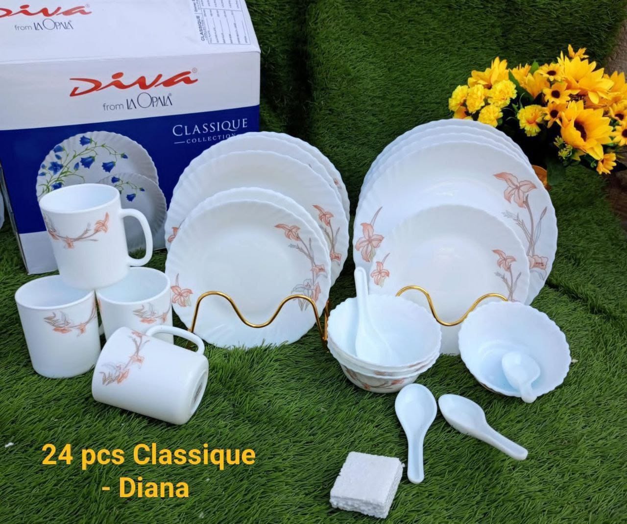 24 pcs Classique Glass Dinner Sets