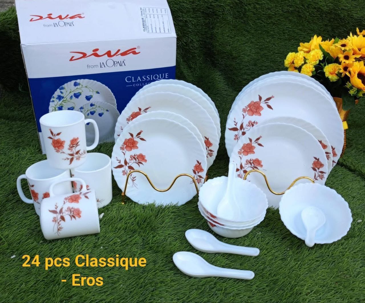 24 pcs Classique Glass Dinner Sets