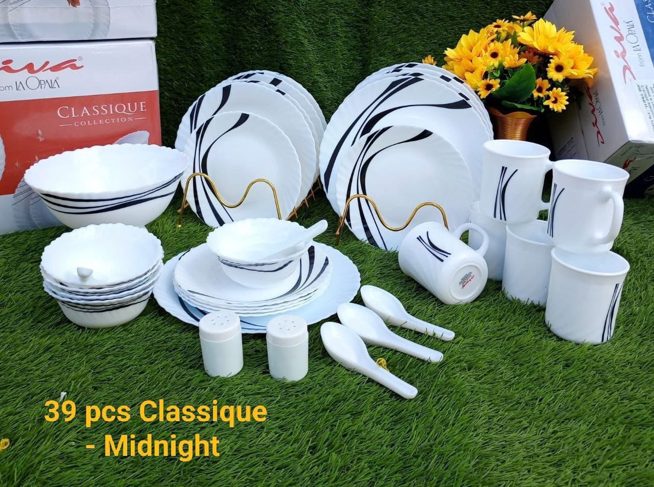 39 pcs Classique Glass Dinner Sets