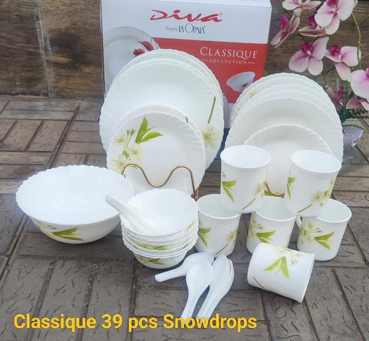 39 pcs Classique Glass Dinner Sets
