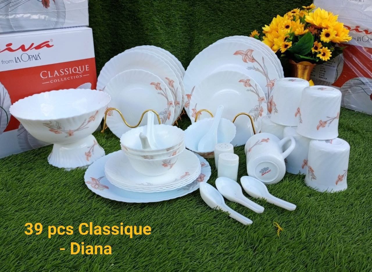 39 pcs Classique Glass Dinner Sets